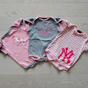 Bundle of 3 Yankees onesies by Adidas